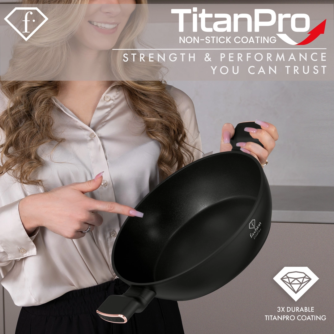 Az edény belseje a titanPro tapadásmentes bevonattal