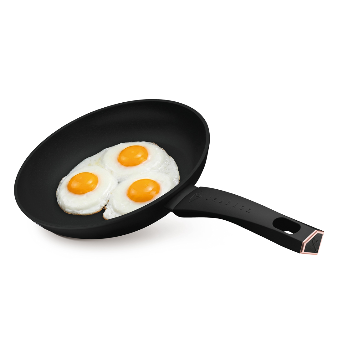 Tapadásmentes serpenyő, 24 cm, fekete és rózsaarany, kép 4