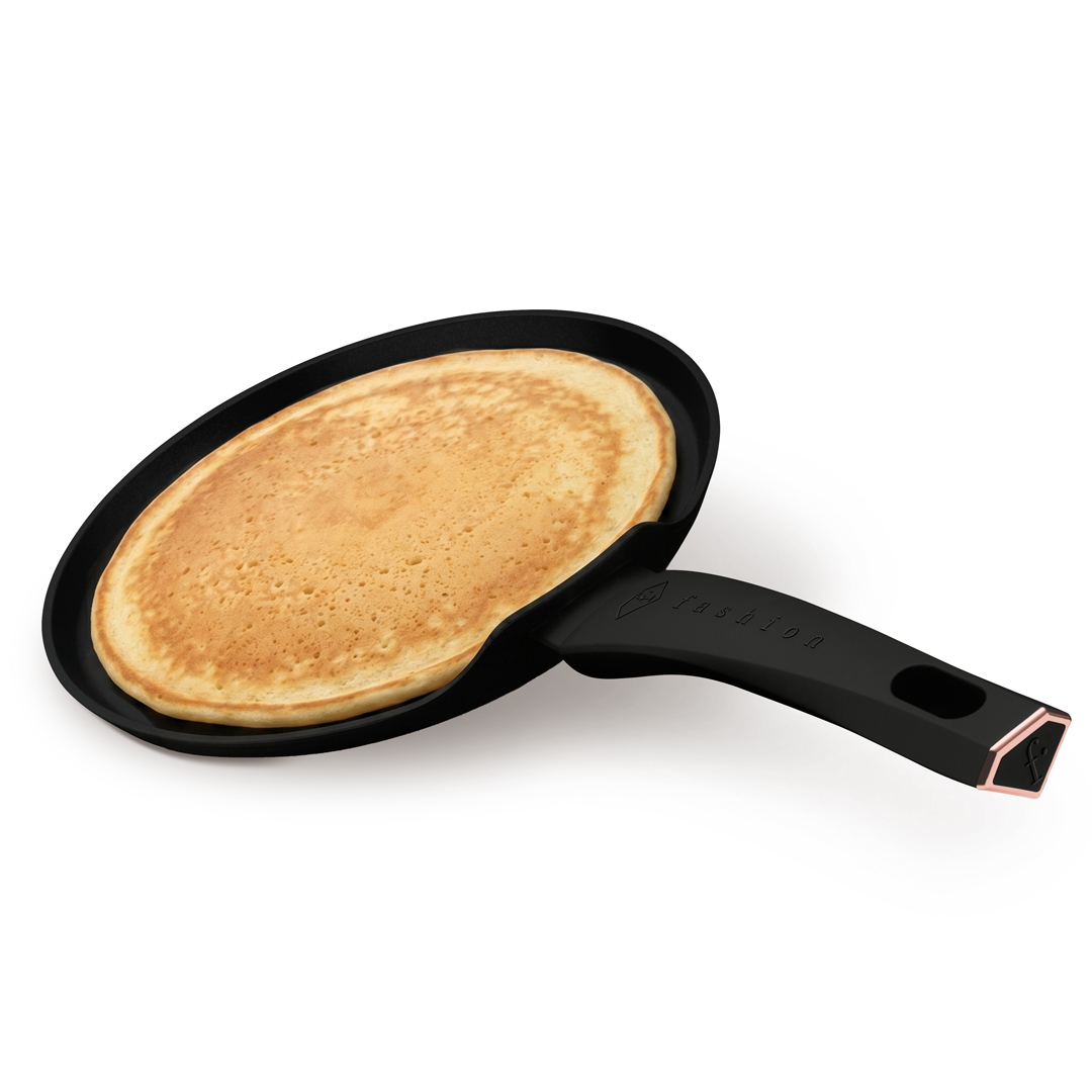 Antihaft-Crêpepfanne, 25 cm, Schwarz und Roségold, Bild 4
