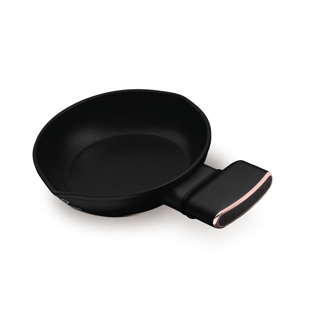 Mini tapadásmentes serpenyő, 16 cm, fekete és rózsaarany, kép 1