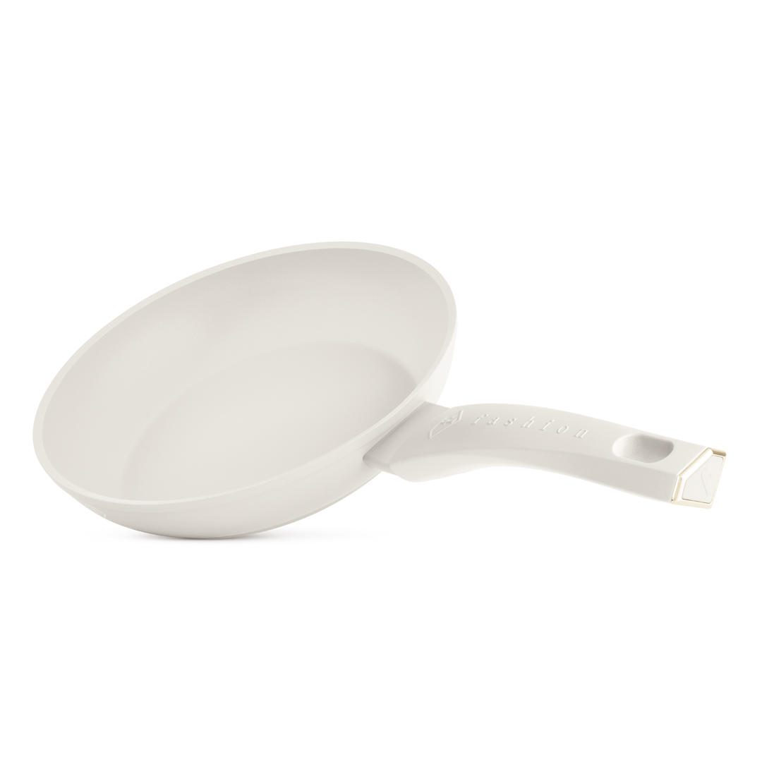 Tapadásmentes serpenyő, 20 cm, krém és arany, kép 1