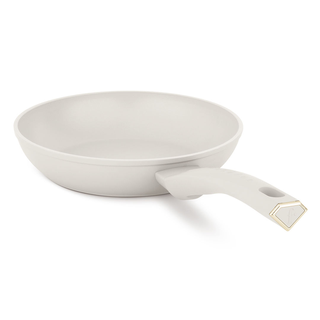 4 részes serpenyőkészlet grillserpenyővel, 20, 24 és 28 cm, krém és arany, kép 3