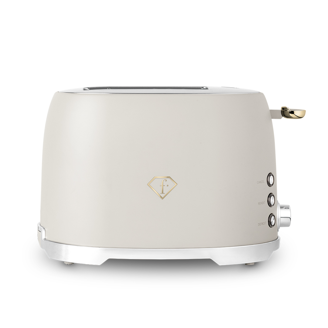 Toaster with 7 browning settings, cream and gold, photo 2