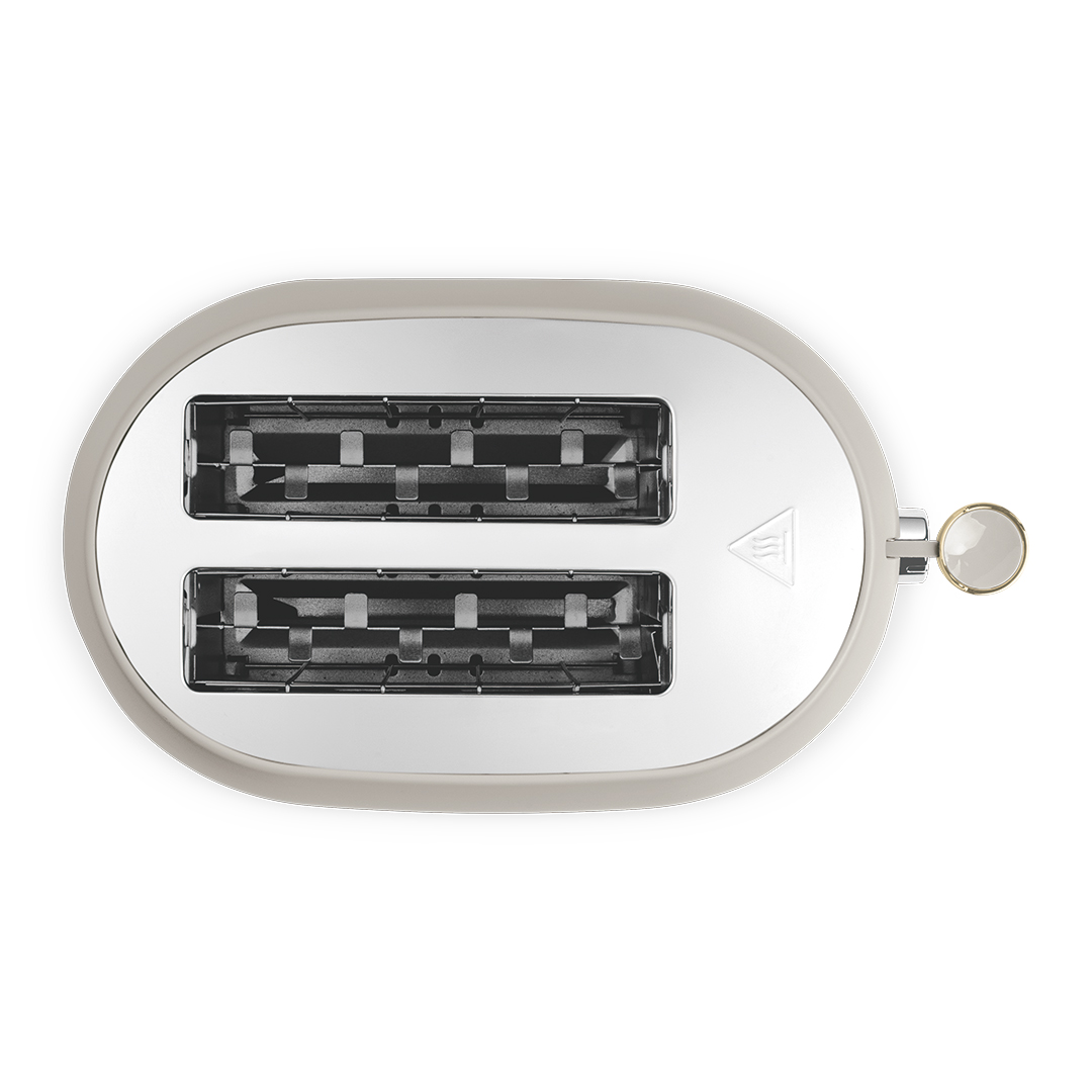 Toaster with 7 browning settings, cream and gold, photo 4