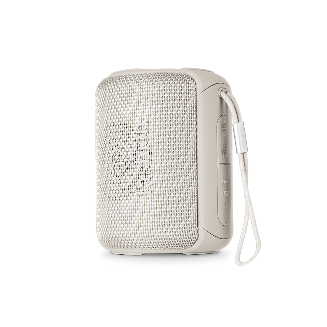 Kompakt Bluetooth-hangszóró, krém és arany, kép 1
