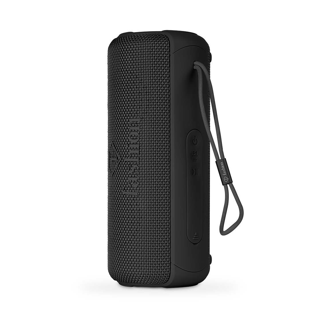 Hordozható Bluetooth-hangszóró, 21 cm, fekete és rózsaarany, kép 1