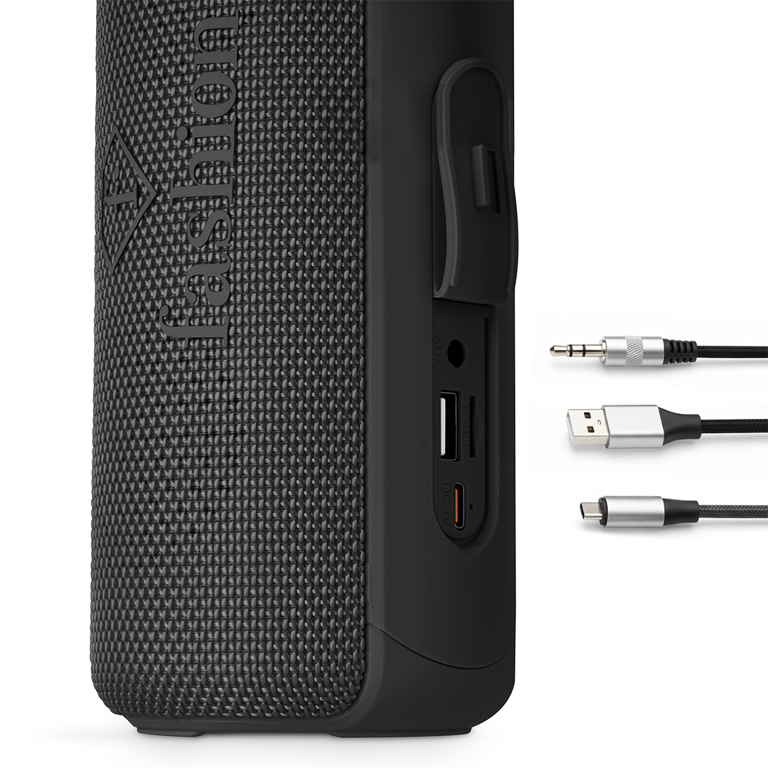 Przenośny głośnik Bluetooth, 21 cm, czerń i różowe złoto, zdjęcie 2