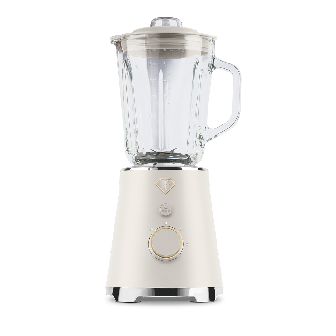 Turmixgép üvegkancsóval, 1,5 l, krém és arany, kép 1