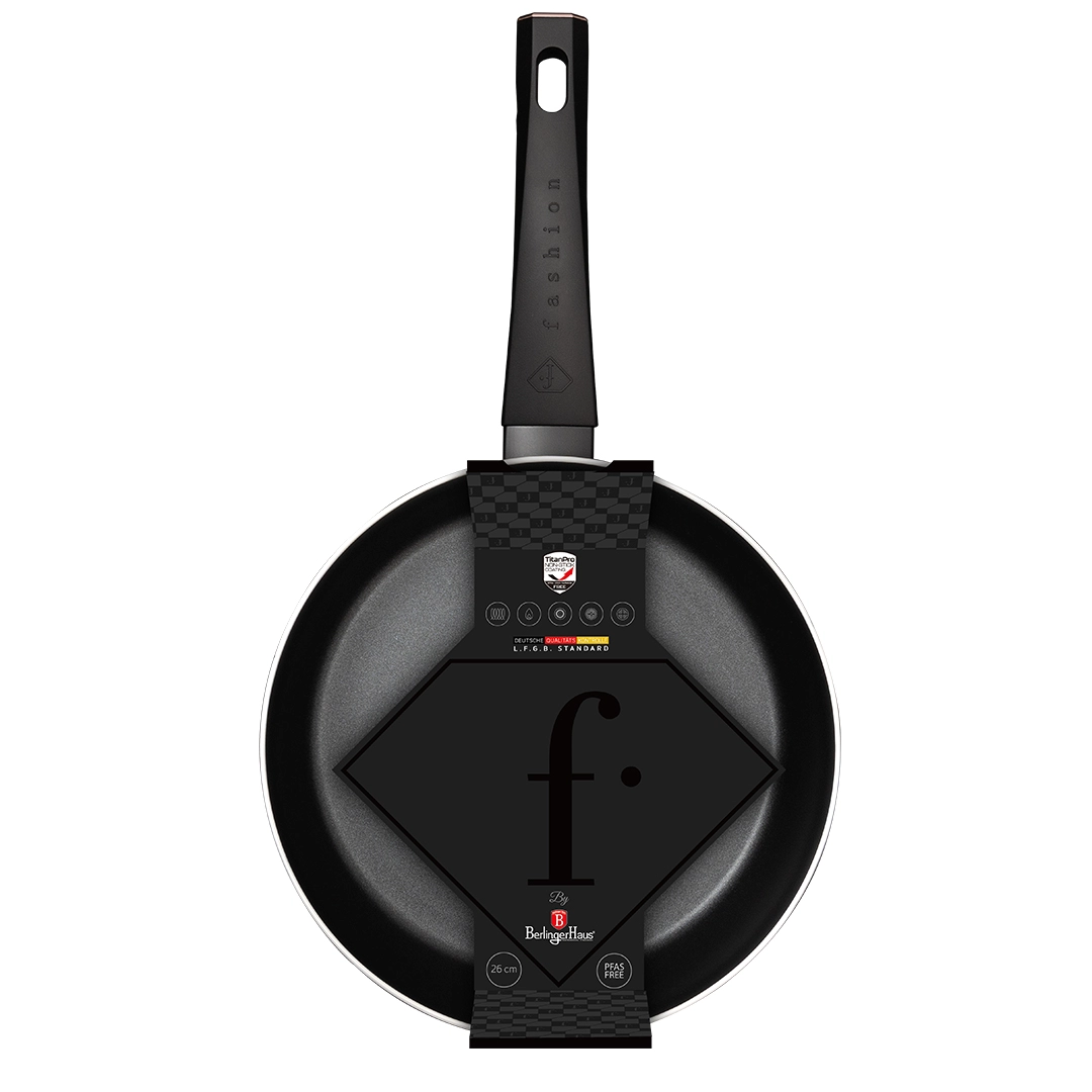 The pan from above, with the paper label across it