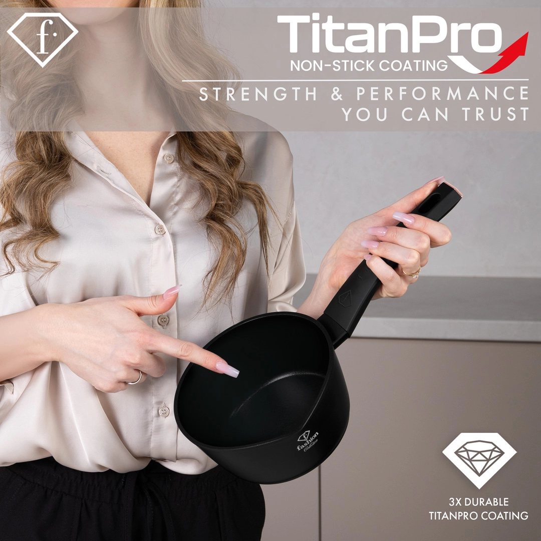 A titanPro tapadásmentes bevonat a lábas belsejében