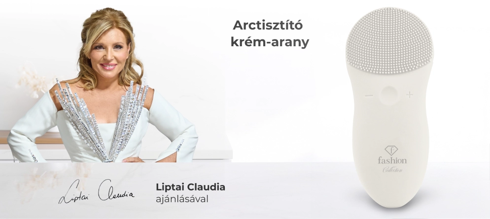 Liptai Claudia az arctisztítóval