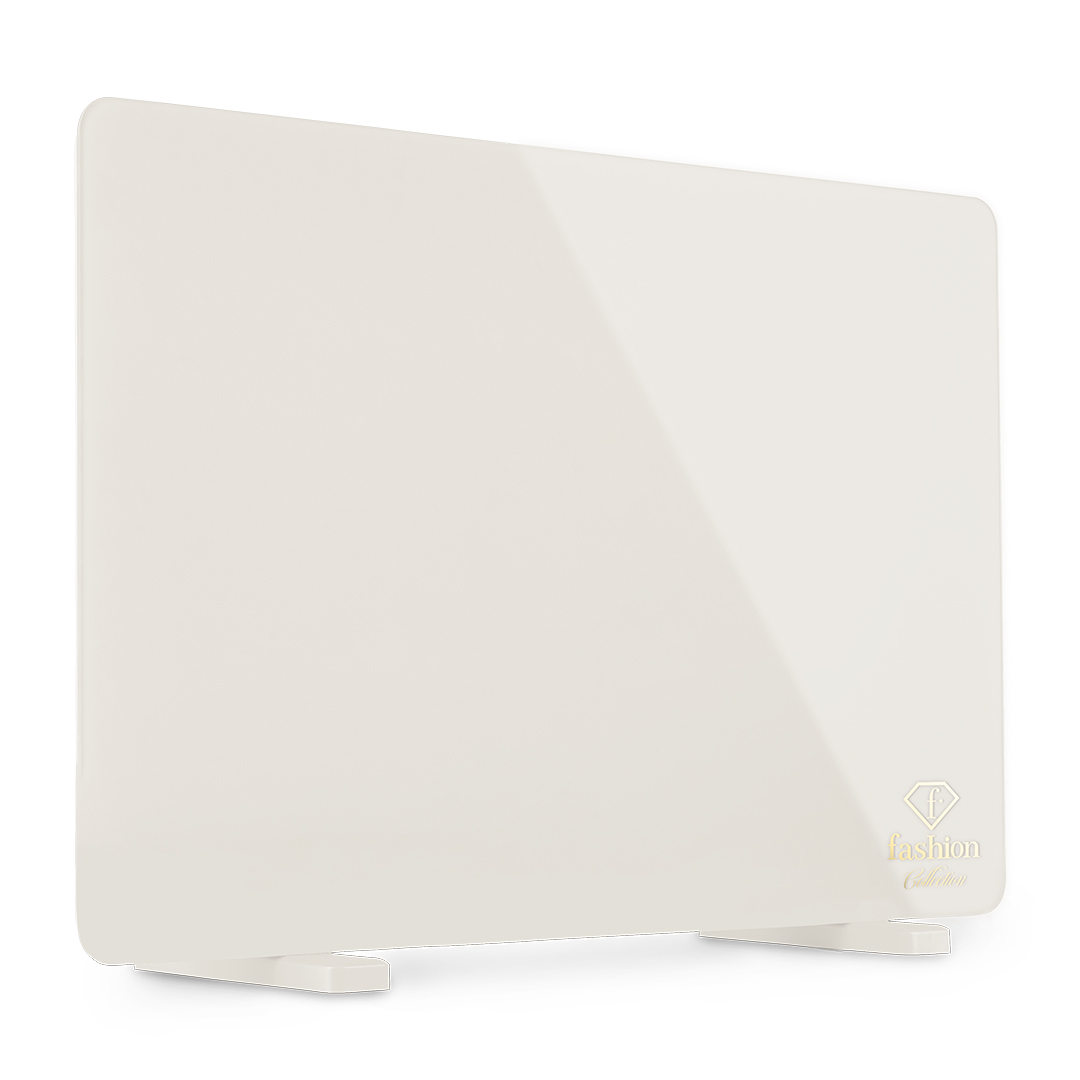 Üveg fűtőpanel Wi-Fi-vezérléssel, krém és arany, kép 1