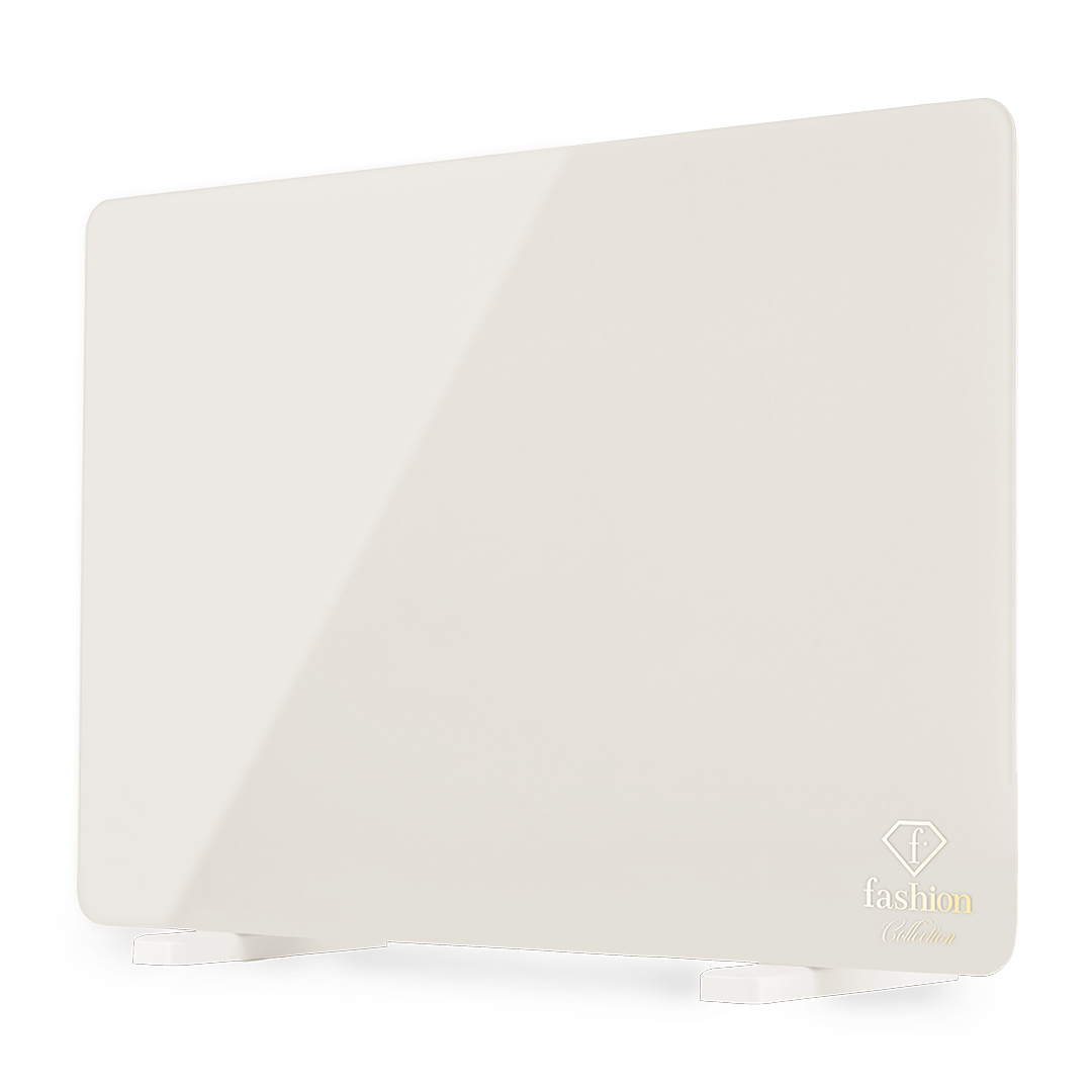 Üveg fűtőpanel Wi-Fi-vezérléssel, krém és arany, kép 3