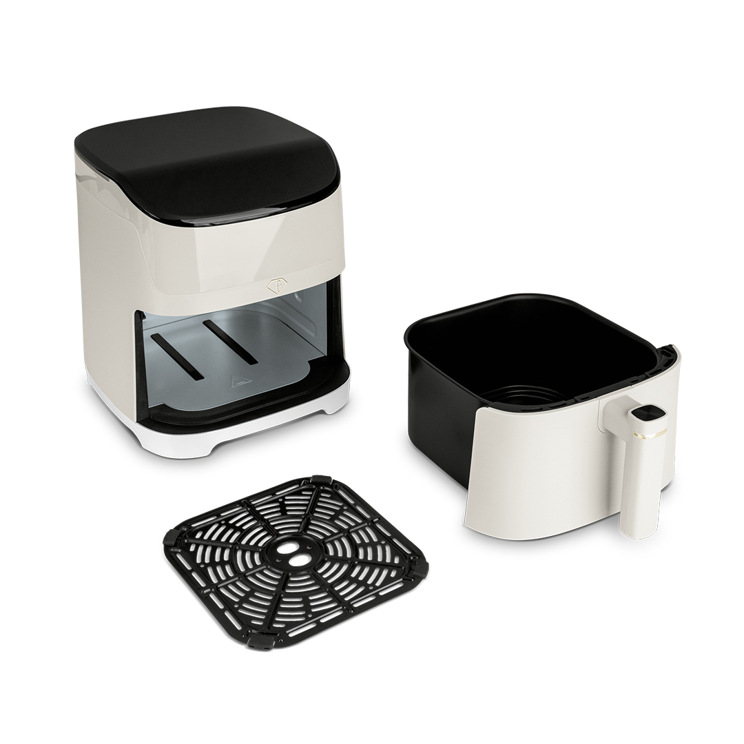Heißluftfritteuse Air Fryer, 6 l, Creme und Gold, Bild 2